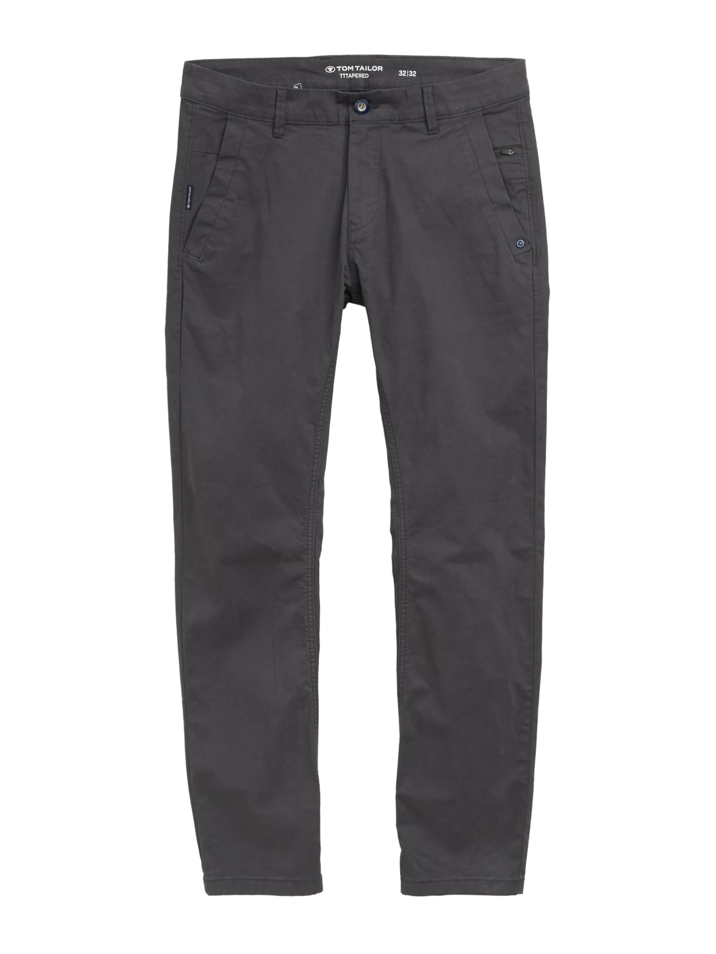 TOM TAILOR Chino kalhoty – šedá: přední strana