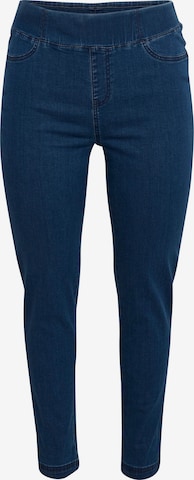 Fransa Curve Slim fit Pants 'MALLY' in Blue: front
