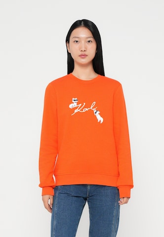 Karl Lagerfeld Sweatshirt 'IKON' in Orange: Vorderseite