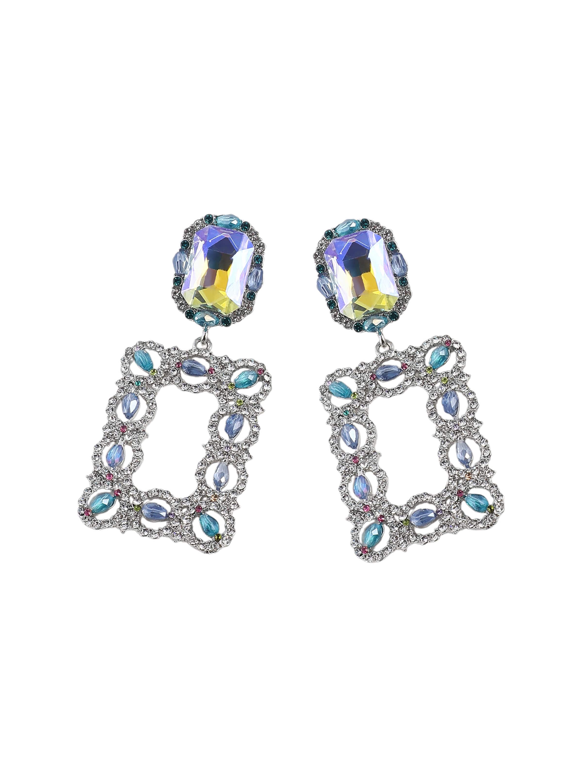 SOHI Серьги 'Septima' в Серебристый: спереди