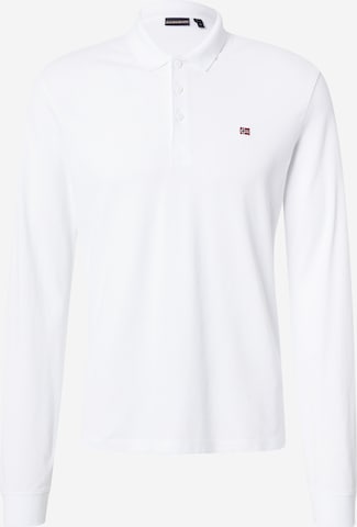 Tricou 'EALIS' de la NAPAPIJRI pe alb: față