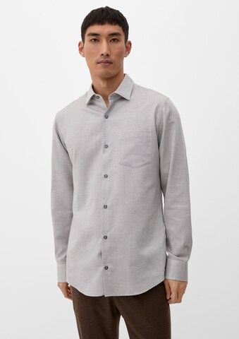 s.Oliver Slim fit Button Up Shirt in Grey: front