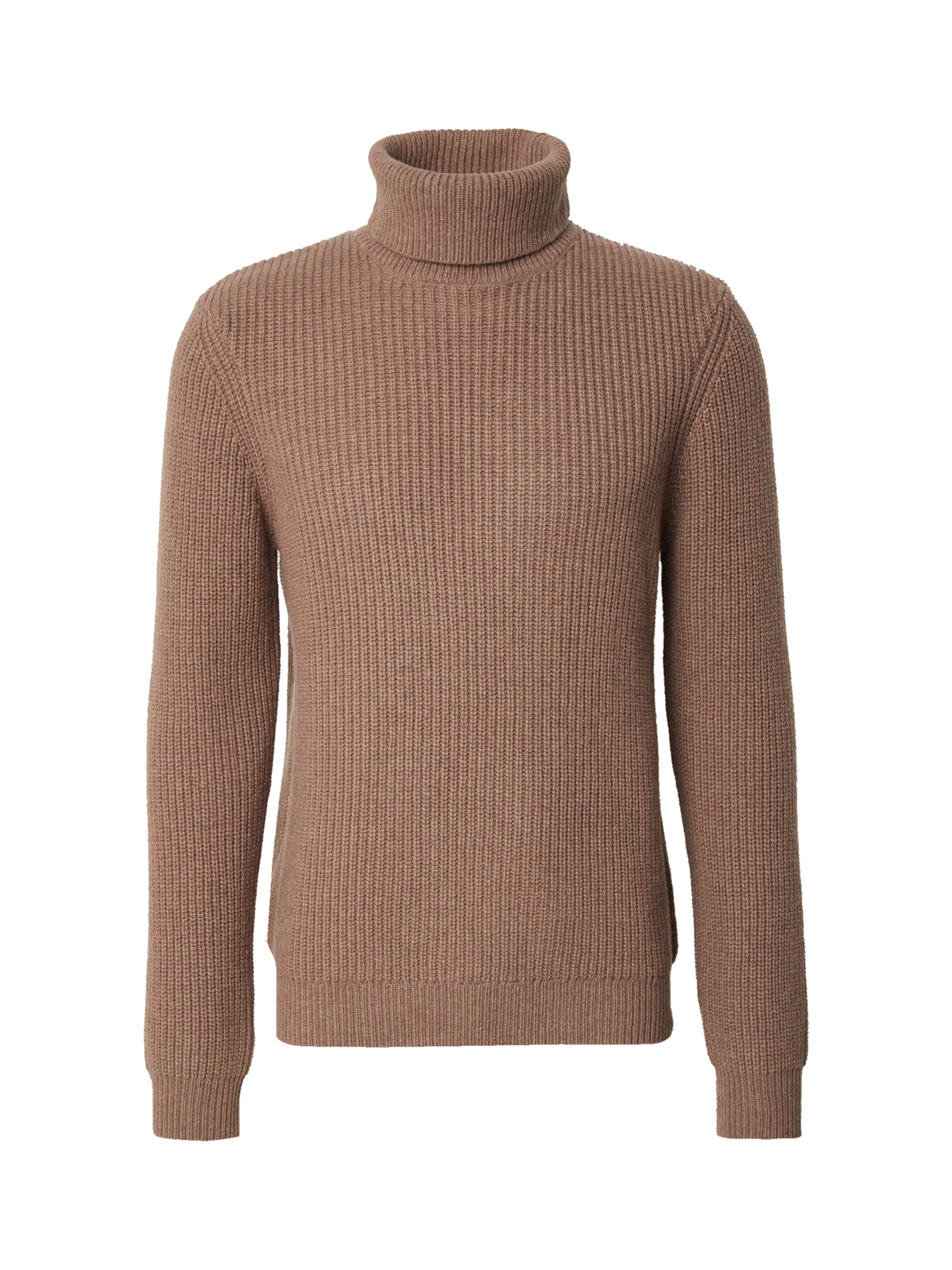 DAN FOX APPAREL Sweater 'Georg' in Brown: front