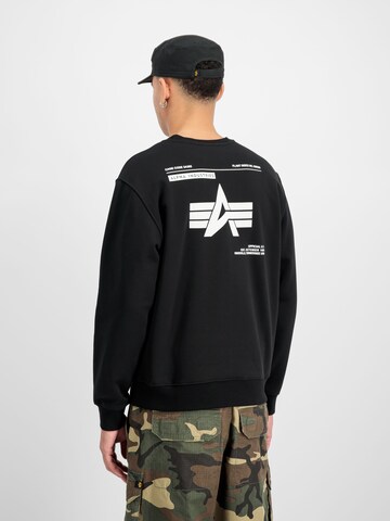 ALPHA INDUSTRIES Sweatshirt 'Label' in Black