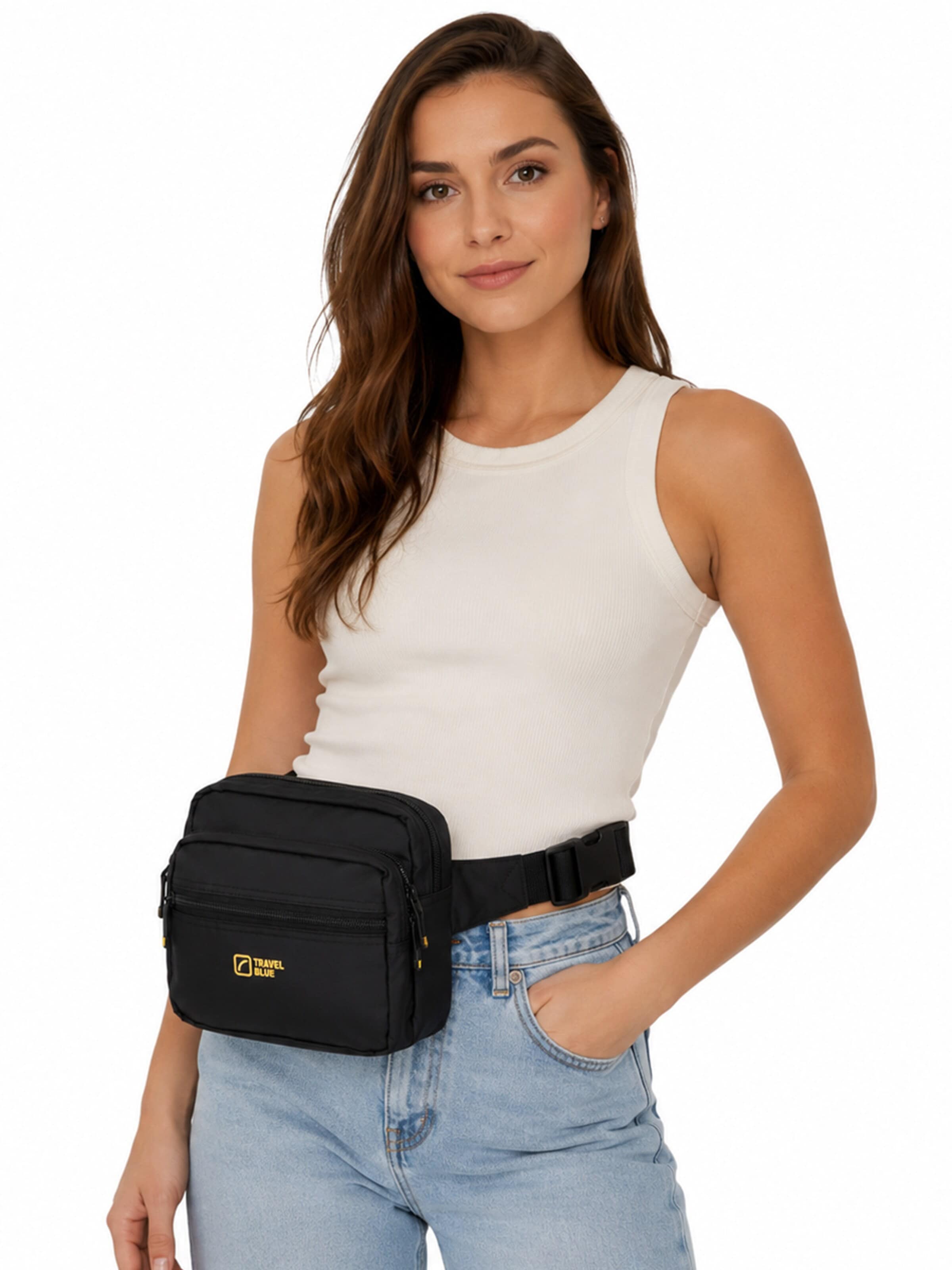 Travel Blue Fanny Pack 'Metro' in Black: front