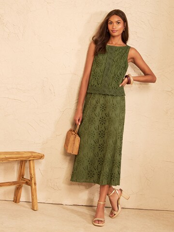 Top di love & roses in verde