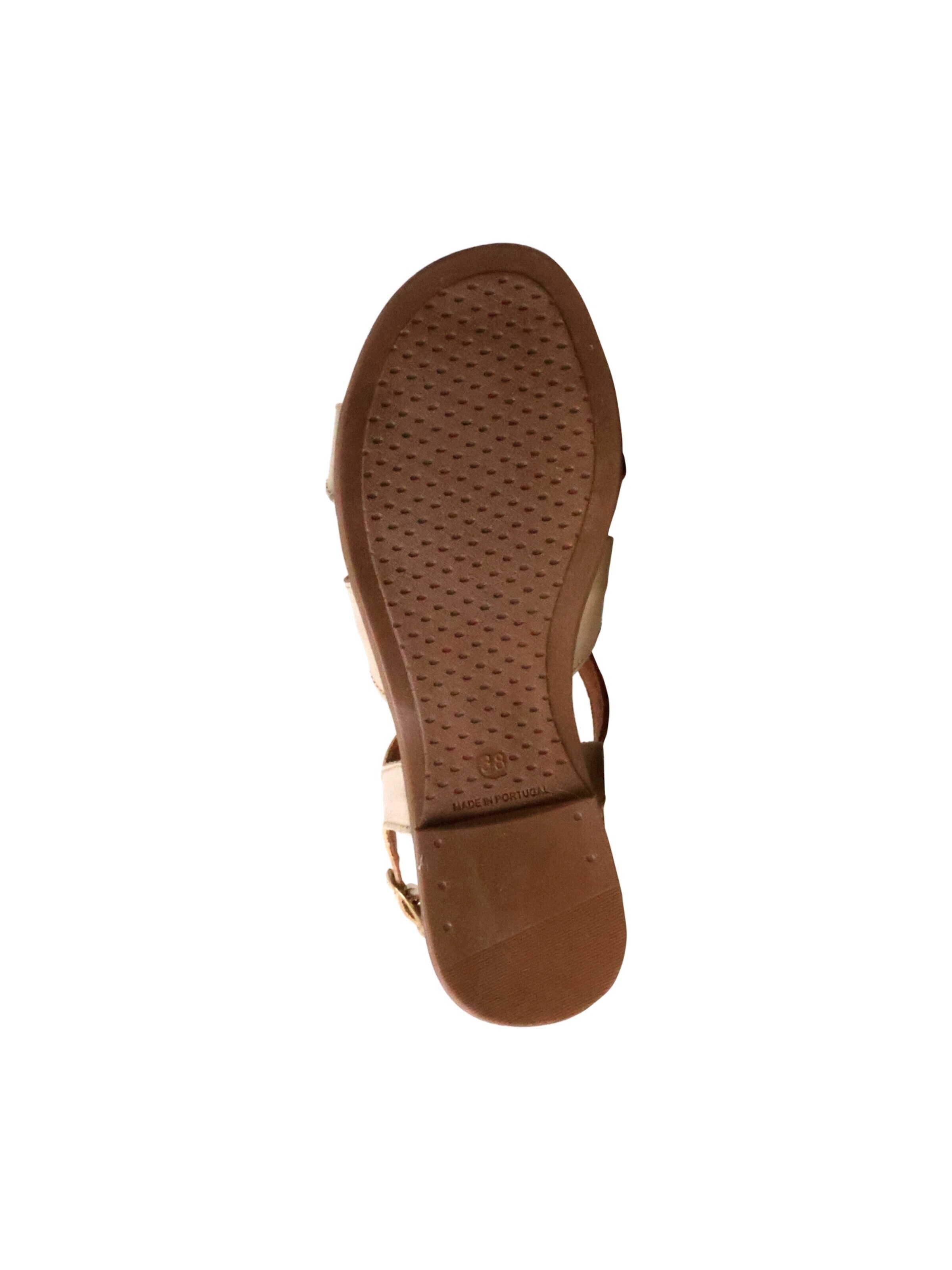The Divine Factory Sandals 'Flache Ledersandalen „Alénoa“' in Gold