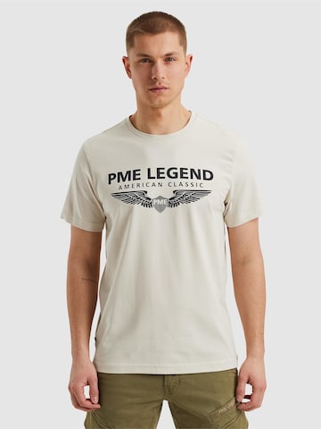 PME Legend T-shirt 'PME LEGEND - T-shirt with logo' i vit