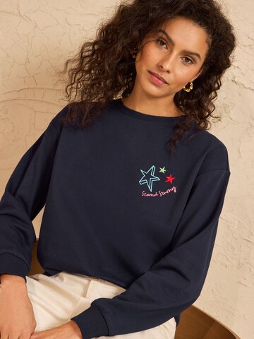 Felpa di love & roses in blu