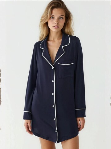 Chemise de nuit 'Lounge-Kleider' Hiccup en bleu