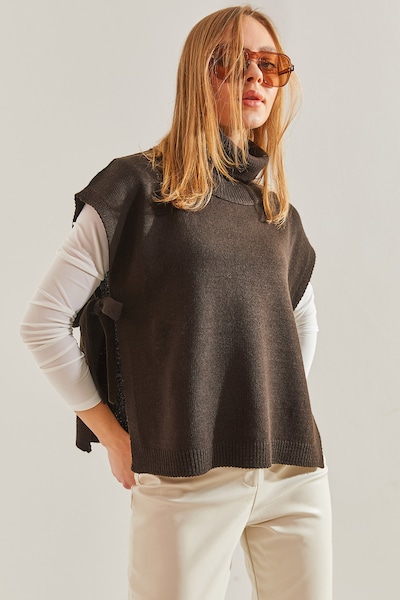 Bianco Lucci Pull-over en XS-XL en brun foncé, Vue avec produit