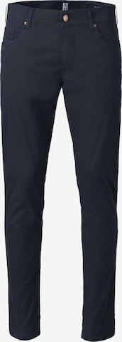 MEYER Slimfit Chinohose 'M5' in Blau: predná strana