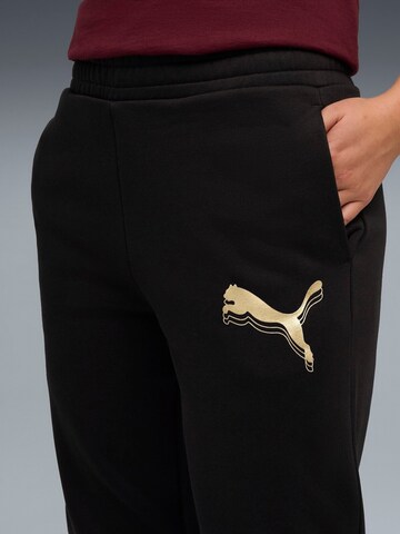PUMA - regular Pantalón deportivo 'Puma Ess Metallic Sweatpants Fl' en negro