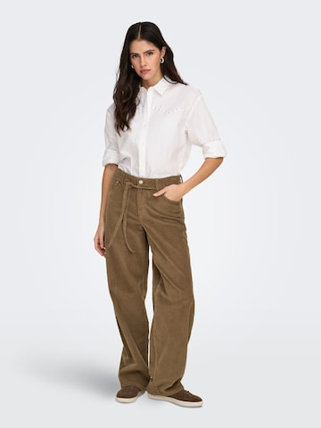 ONLY Loose fit Trousers 'ONLGianna-Global' in Green