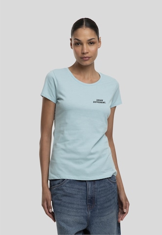 Urban Classics Shirt 'Think Basic' in Blau: Vorderseite