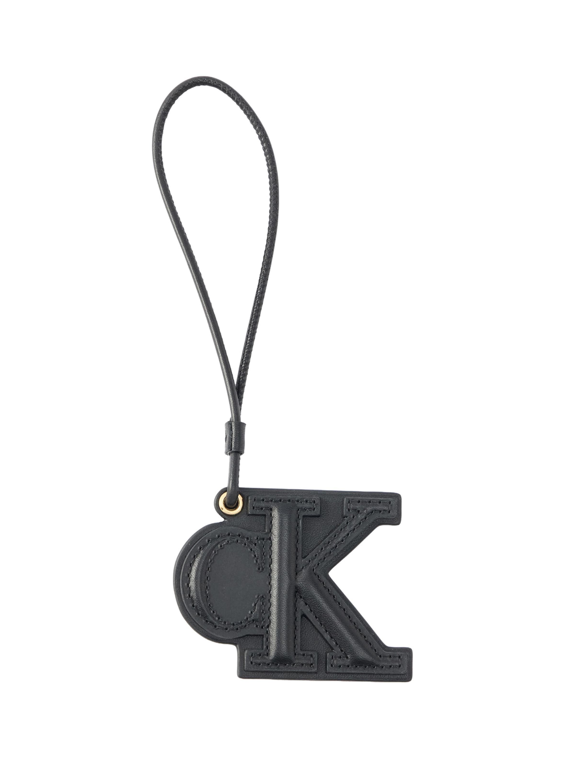 Calvin Klein Key ring 'DEBOSS' in Black: front