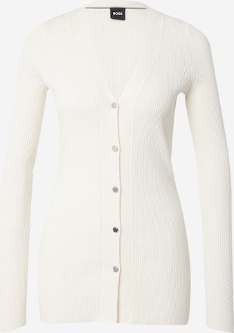 Cardigan 'Farinda' BOSS Black en blanc : devant