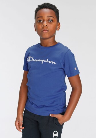 T-Shirt Champion en bleu : devant