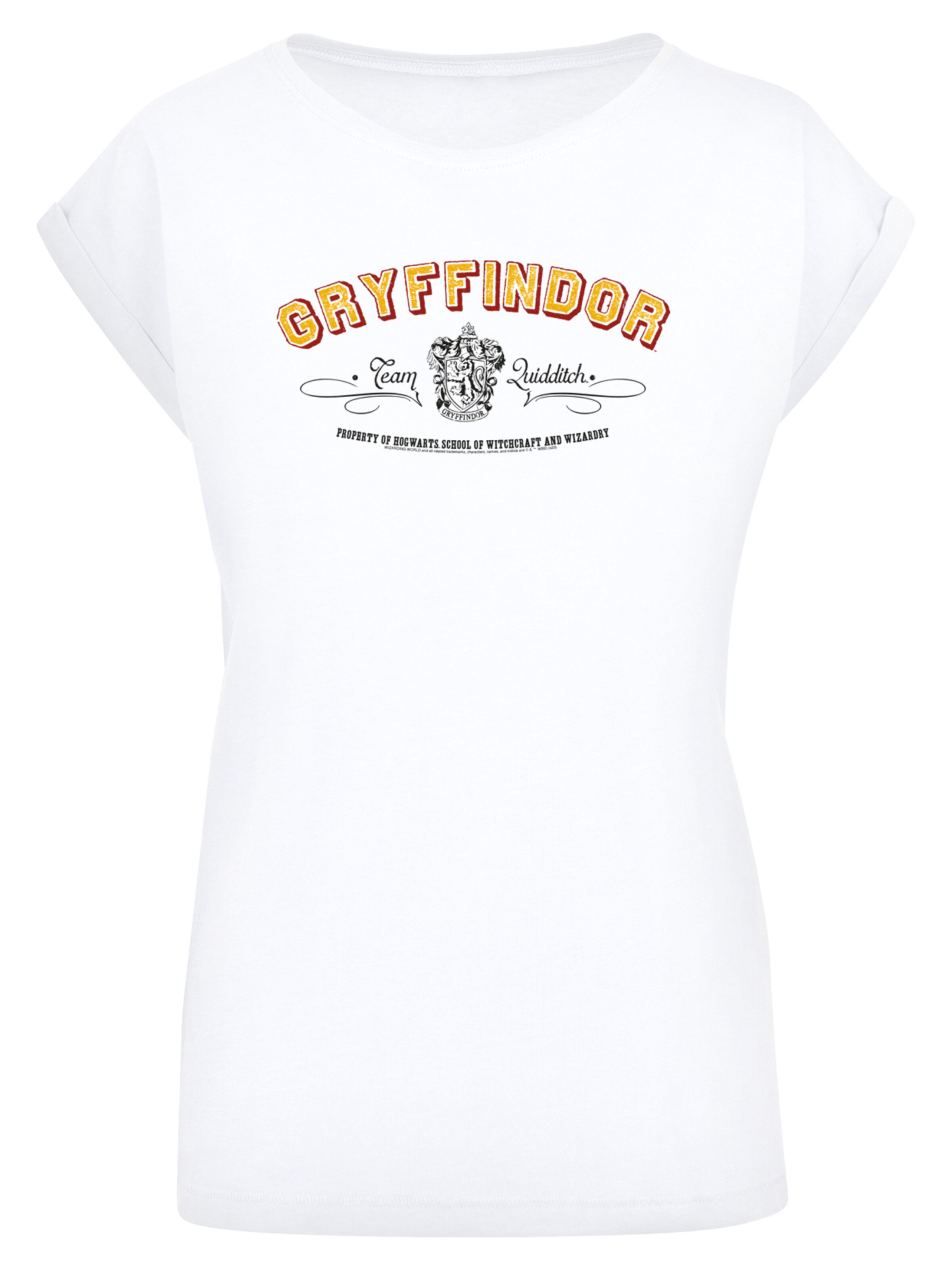 F4NT4STIC Shirt 'Harry Potter Gryffindor Team Quidditch' in White: front