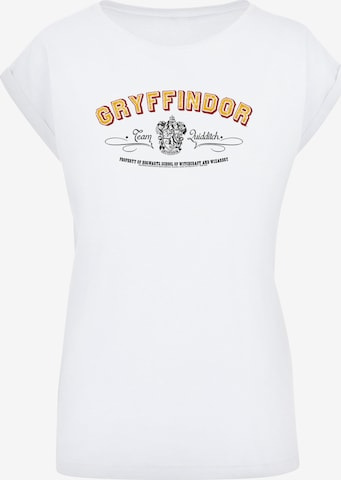 T-shirt 'Harry Potter Gryffindor Team Quidditch' F4NT4STIC en blanc : devant
