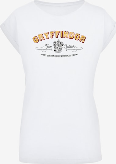F4NT4STIC Shirt 'Harry Potter Gryffindor Team Quidditch' in goldgelb / schwarz / weiß, Produktansicht
