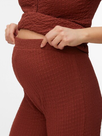 MAMALICIOUS Wide leg Trousers 'MLAdine' in Brown
