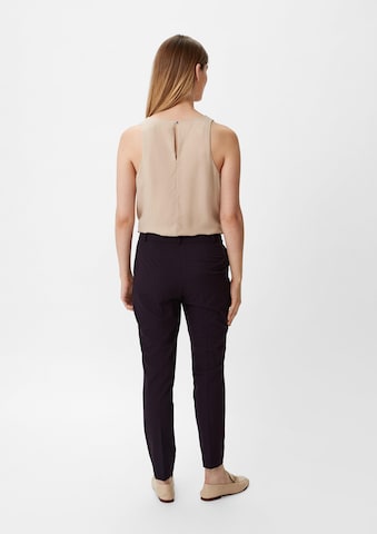 COMMA Slimfit Broek in Zwart