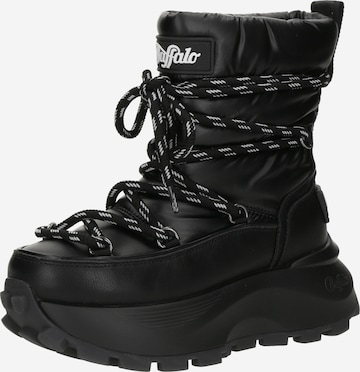 BUFFALOČizme za snijeg 'MANHATTEN' - crna boja: prednji dio