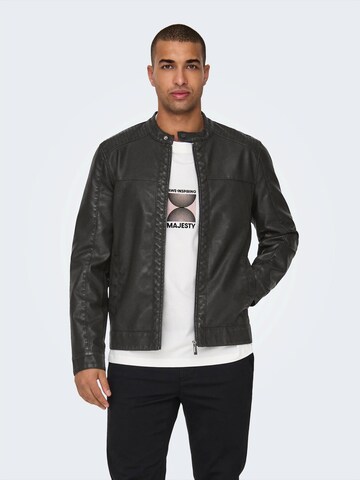 Only & Sons Regular fit Prehodna jakna 'ONSMIKE' | črna barva: sprednja stran