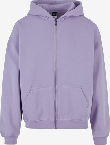 DEF Zip-Up Hoodie in Purple: front