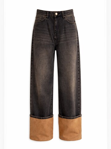 IT'S BASIC Baggy Jeans in Brown: front