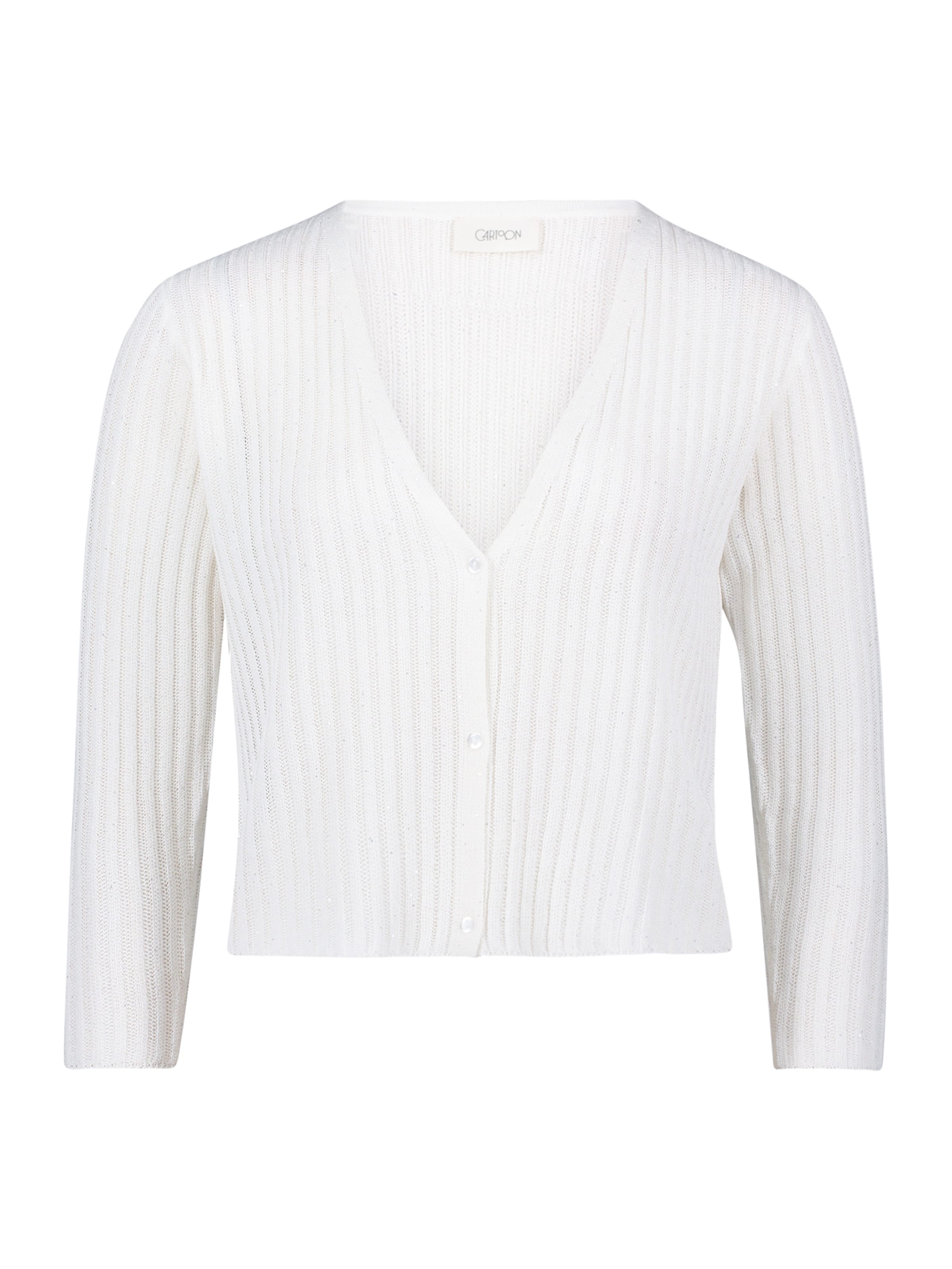 Cartoon - Casaco de malha em branco: frente