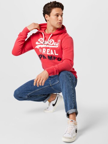 Sweat-shirt Superdry en rouge