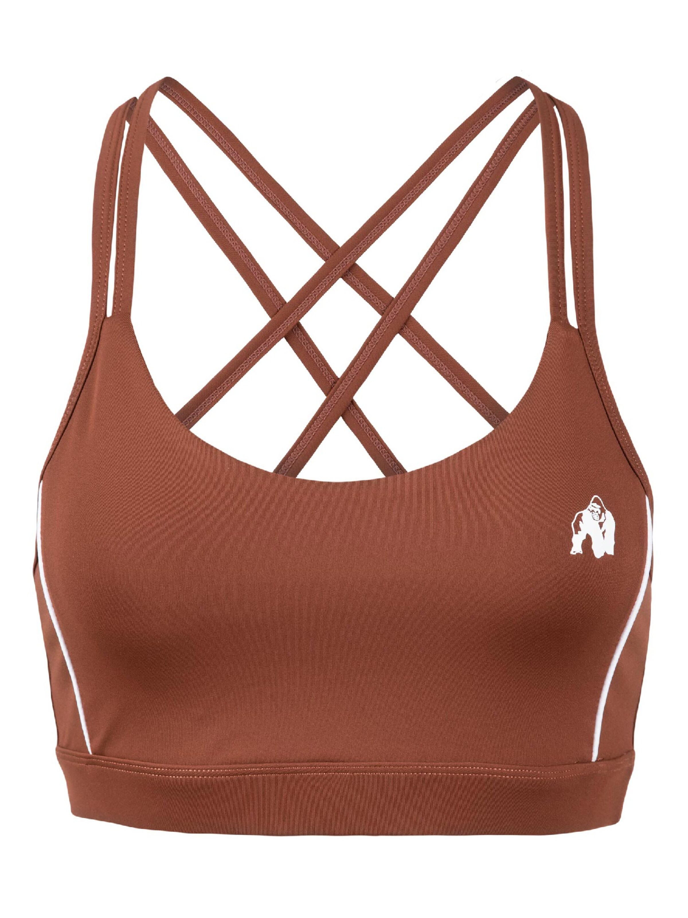 Bustino Reggiseno sportivo 'Arizona' di Gorilla Wear in bianco: frontale