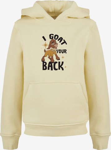 ABSOLUTE CULT Sweatshirt 'Wish - I Goat Your Back' in Yellow: front