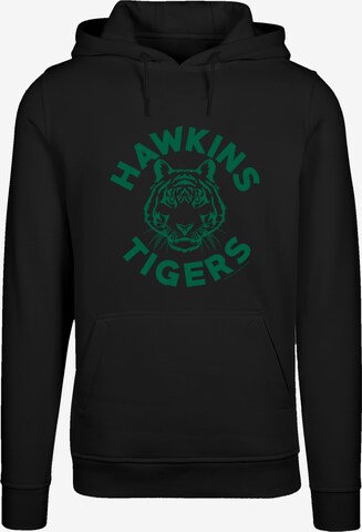 F4NT4STIC Sweatshirt 'Stranger Things Hawkins Tigers Netflix TV Series' in Schwarz: predná strana