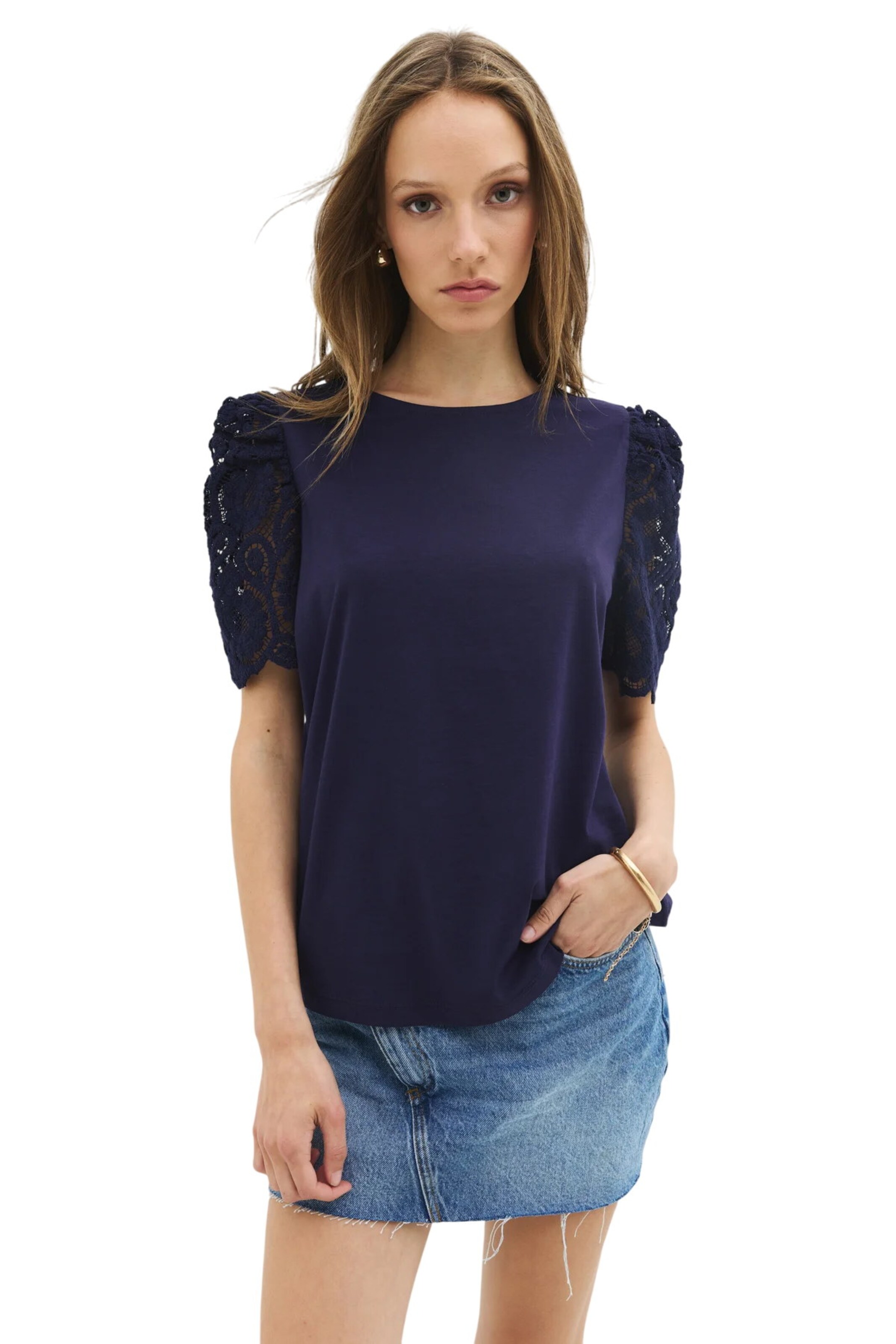 No Matter What Shirt in Blue: front