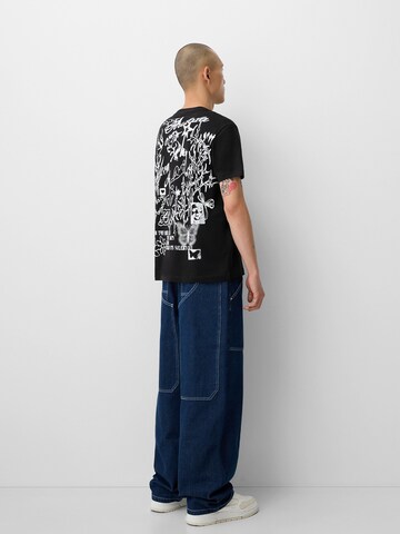 Bershka Shirt in Zwart
