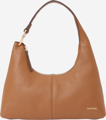 Sac bandoulière Calvin Klein en marron : devant