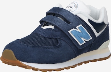 Sneaker '574' di new balance in blu: frontale