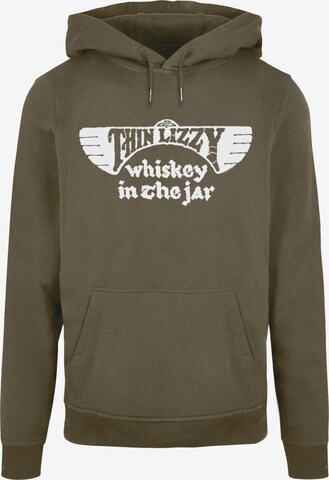 Merchcode Sweatshirt 'Thin Lizzy - Whiskey' in Groen: voorkant