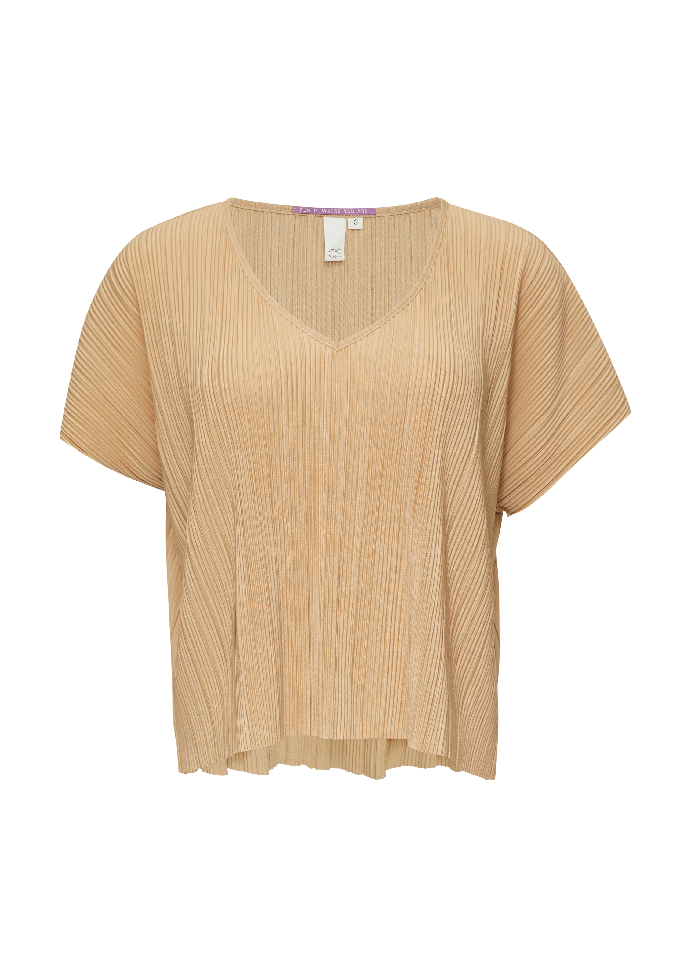 QS Μπλουζάκι σε μπεζ: μπροστά