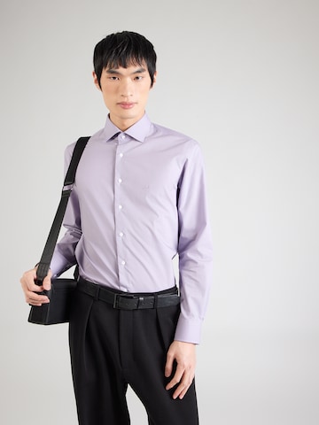 Michael Kors Слим Деловая рубашка в Лиловый: спереди