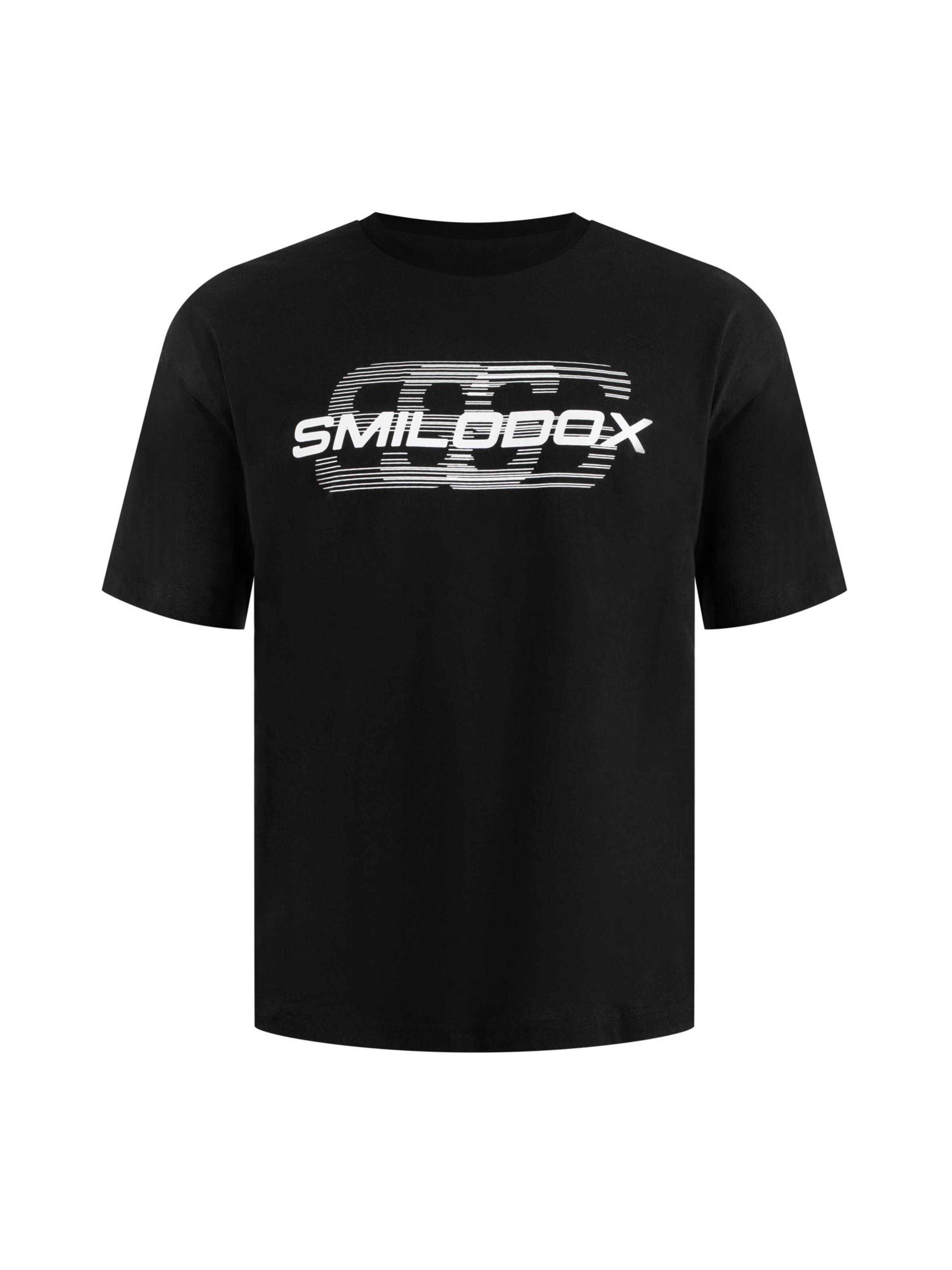 Smilodox Oversize T-Shirt Lyam in Schwarz: Vorderseite