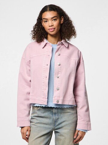 PIECES Overgangsjakke i pink: forside