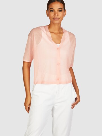 MARC AUREL Knit Cardigan in Pink: front