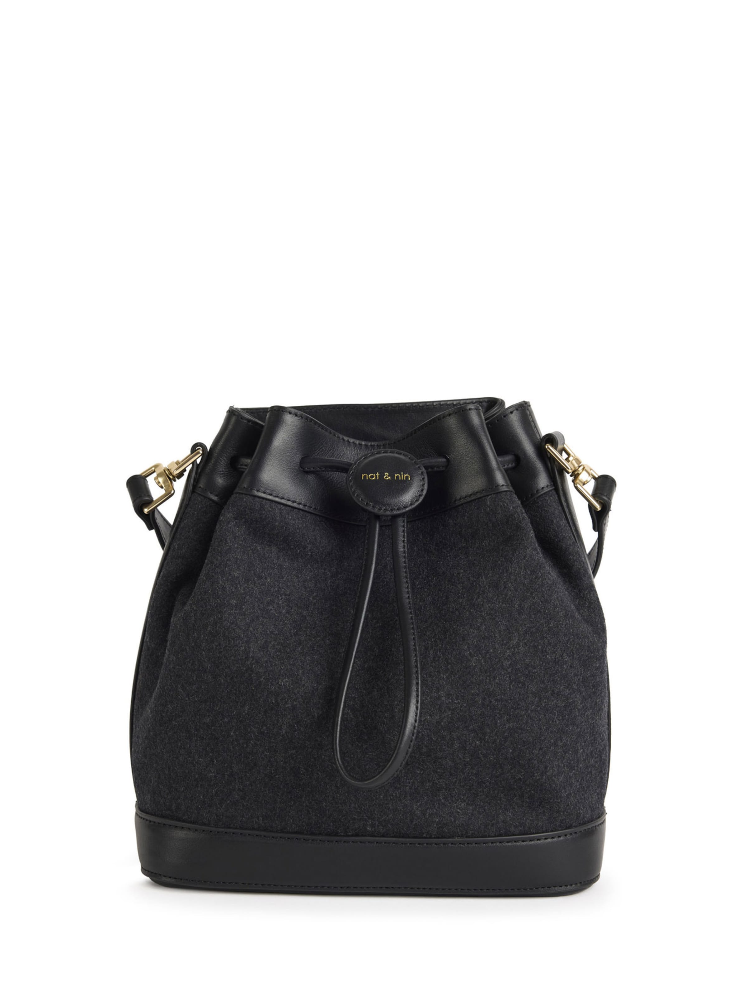 Nat&Nin Taška cez rameno 'NORAH LAINE' - Čierna: predná strana