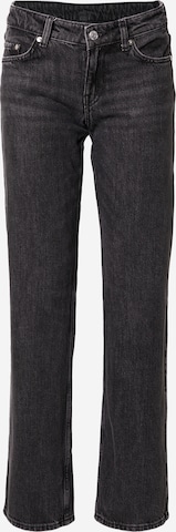 WEEKDAY Jeans 'Arrow Low Straight' in Zwart: voorkant