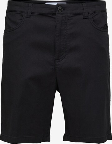 SELECTED HOMME Панталон Chino 'CARLTON' в черно: отпред
