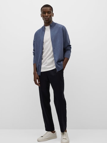 MANGO MAN Gebreid vest 'Tenc' in Blauw